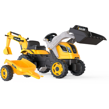 Šlapací traktor Builder Max s bagrem a vozíkem
