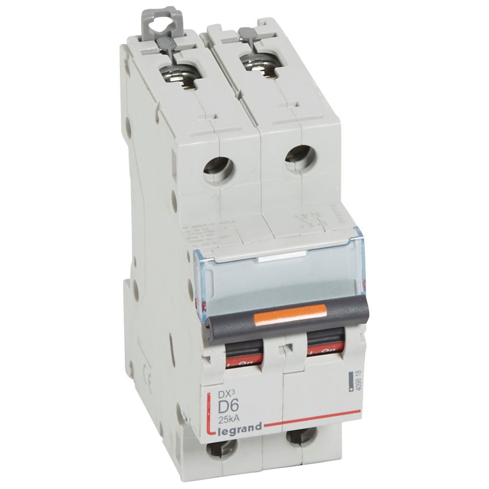 Jistič dvoupolový LEGRAND 409818 DX3 2P D6 25KA