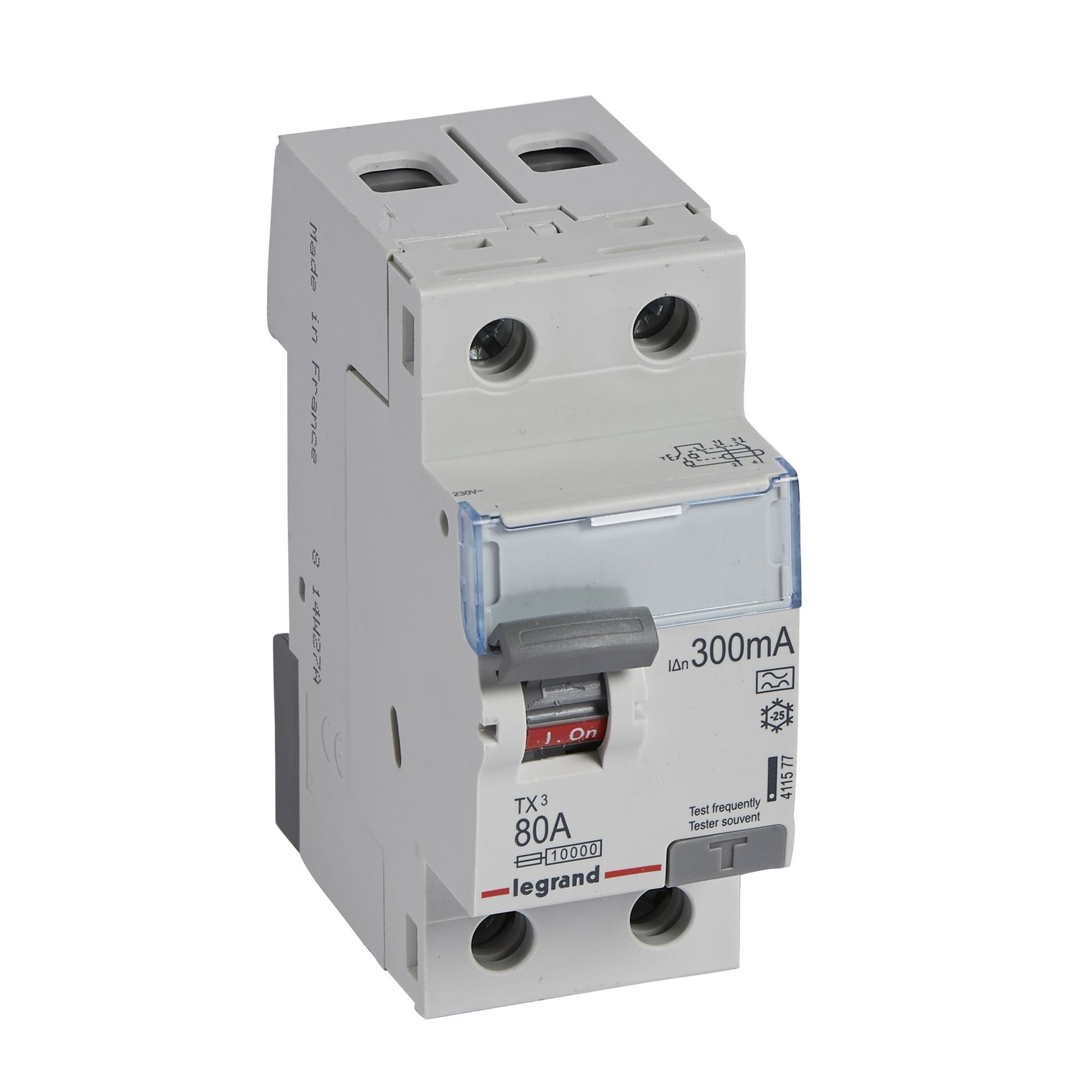 Chránič dvoupolový LEGRAND 411577 TX3 CHRÁN. 2P 80A 300MAA