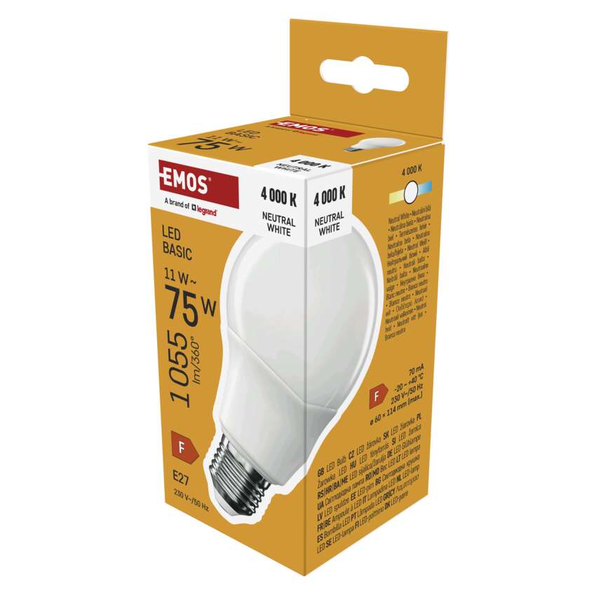 EMOS ZL5F58 LED BASIC A60 11W(75W) 1055lm E27 NW