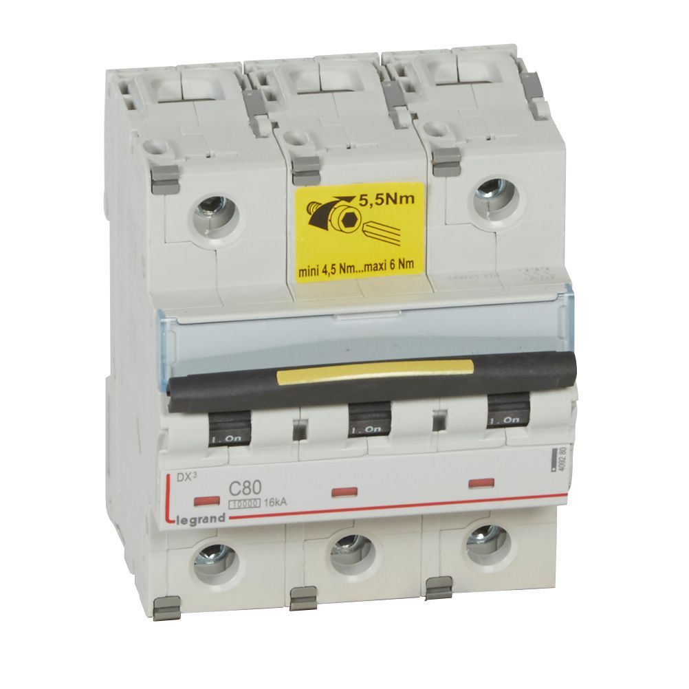 Jistič třípolový LEGRAND 409280 DX3 3P C80 10000A/16KA
