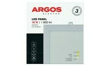 Argos LED panel vestavný, čtverec 18W 1600LM IP20 CCT - Bílá