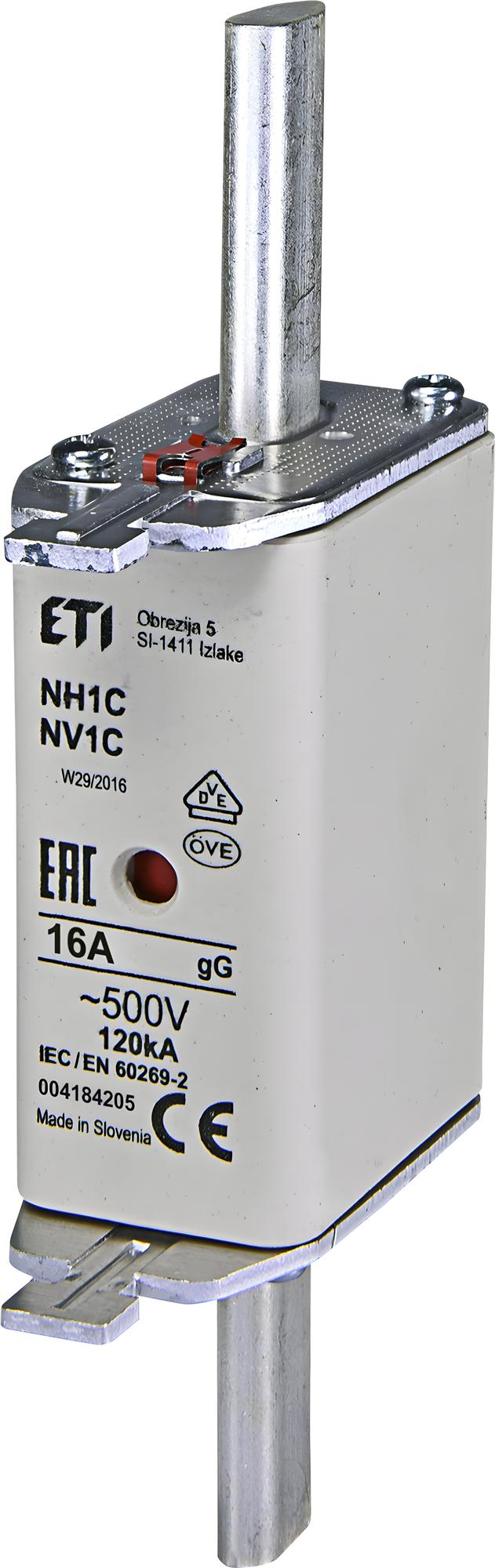 ETI 004184205 NV1 C gL-gG KOMBI 500V 16A