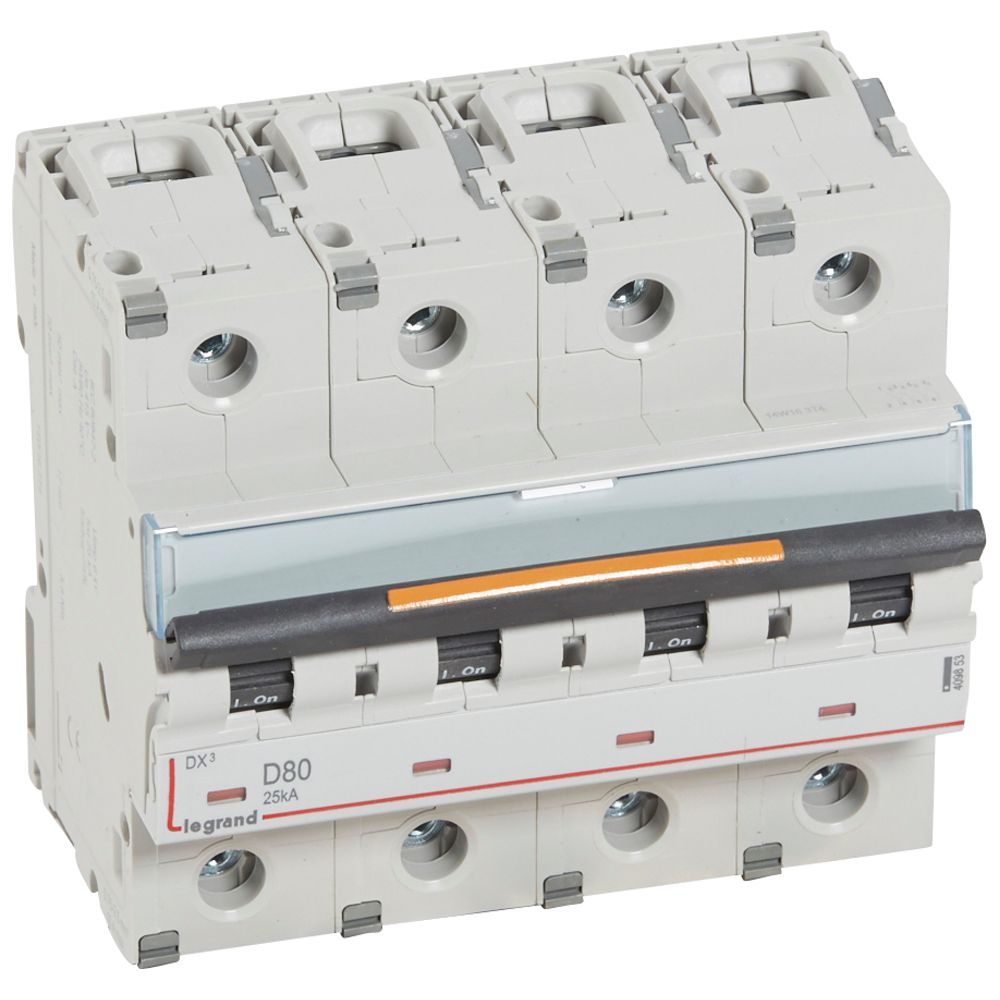 Jistič čtyřpolový LEGRAND 409853 DX3 4P D80 25KA