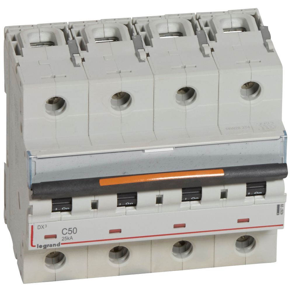 Jistič čtyřpolový LEGRAND 409799 DX3 4P C50 25KA