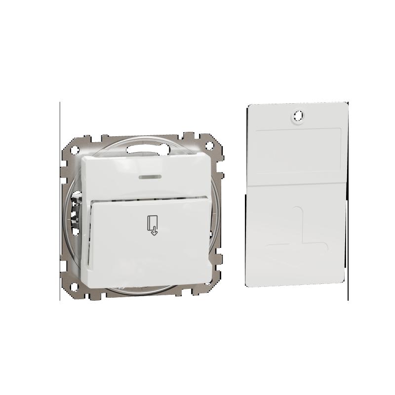 SCHN SDD111121 Sedna D/E - Spínač pro hotelové karty, Bílá