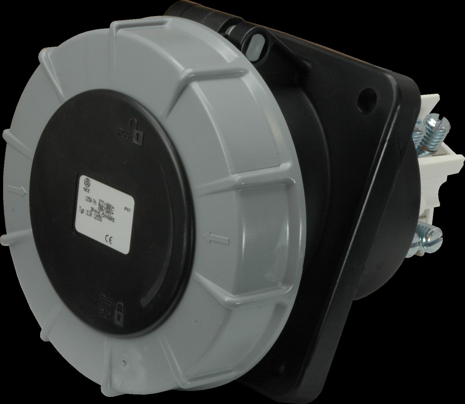 SEZ IEGN 12555 Zásuvka vestavná šikmá, 500 V, IP 67, 125 A, 5-pól