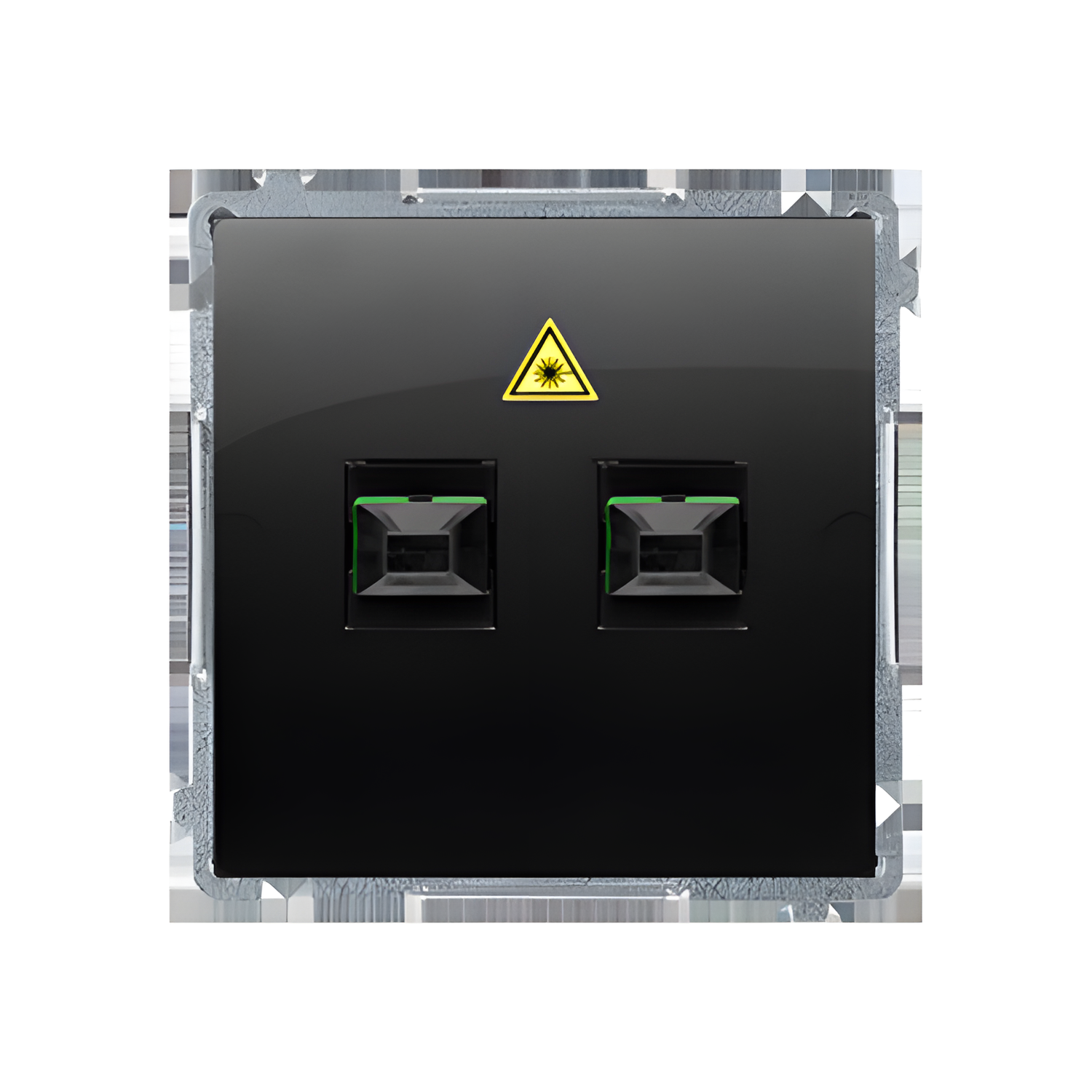 Zásuvka optická SIMON BASIC BMGS2.01/49, 2 násobná SC/APC (přístroj s krytem), černá matná