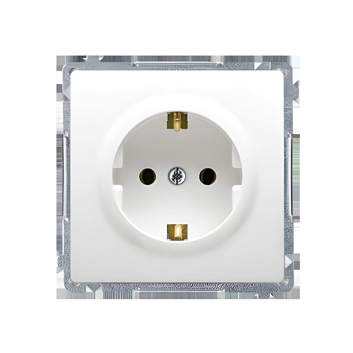 Zásuvka Schuko SIMON BASIC BMGSZ1Z.01/11, 1 nás., cl., 16A/250V~, šr. sv., bílá