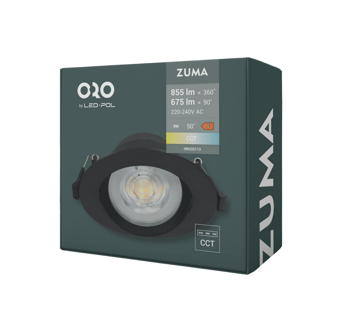 Zápustné bodové LED svítidlo LED-POL Zuma LED R 9W CCT B