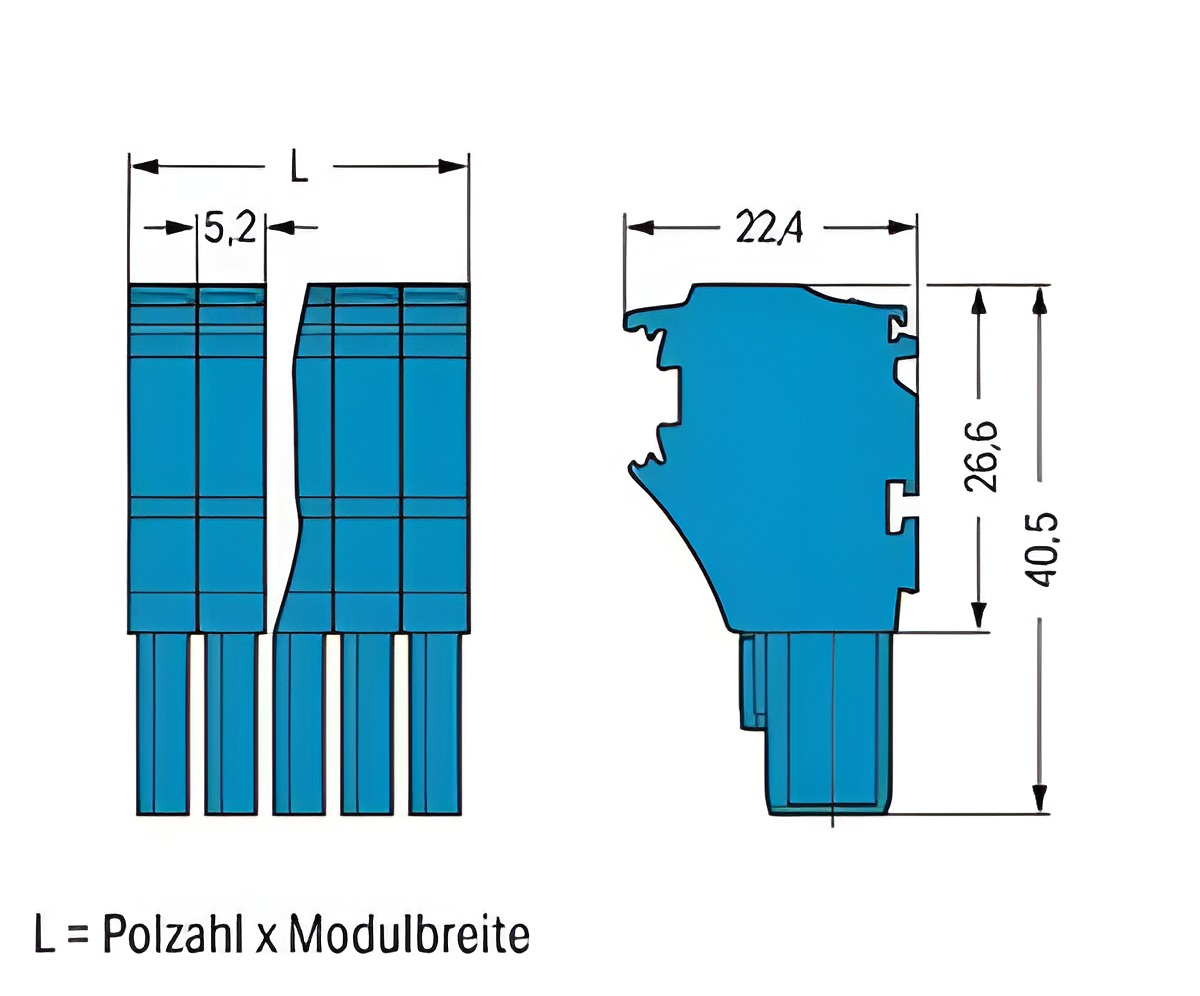 WAGO 2022-101/000-006 1vodičová pružinová svorkovnice