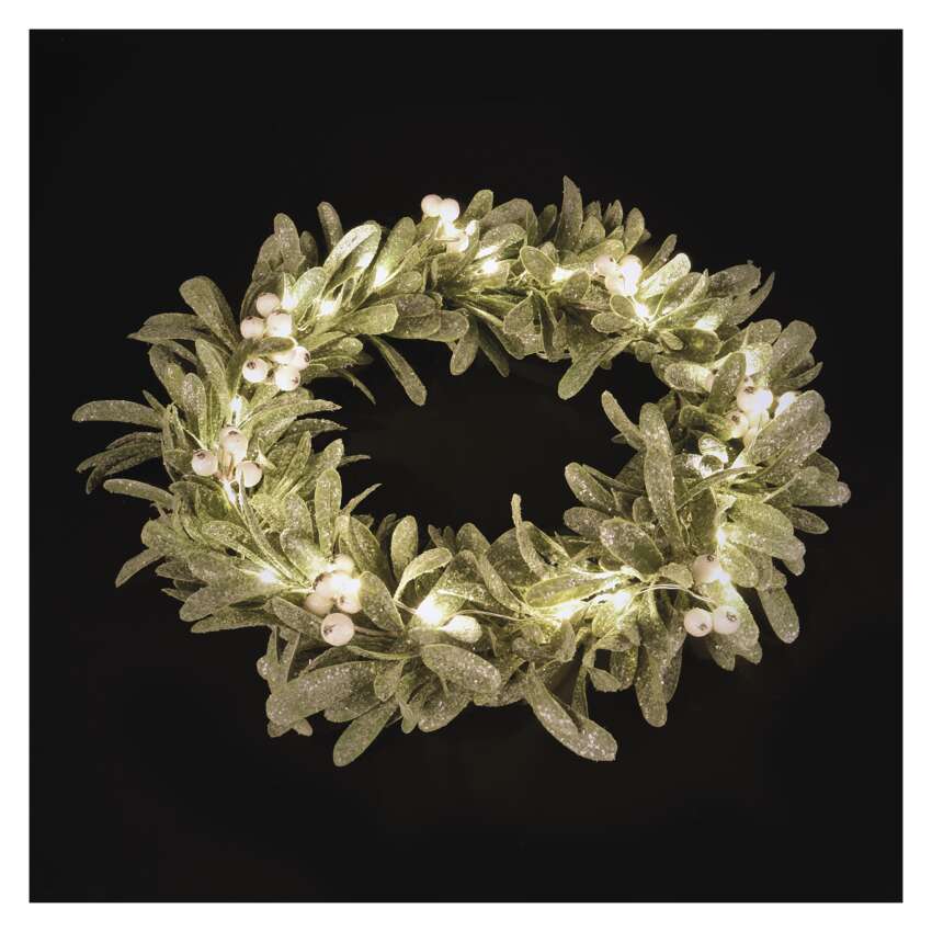 EMOS DCTW28 25LED MISTLETOE WREATH 3AA WW