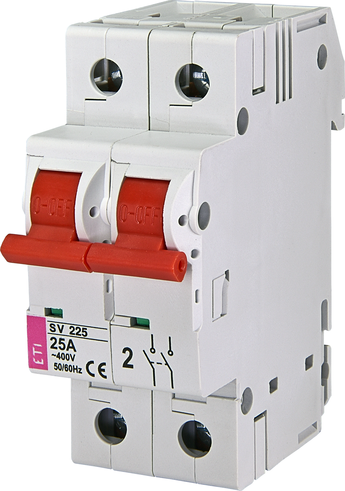 ETI 002423222 vestavěný spínač, SV 225 2p 25A