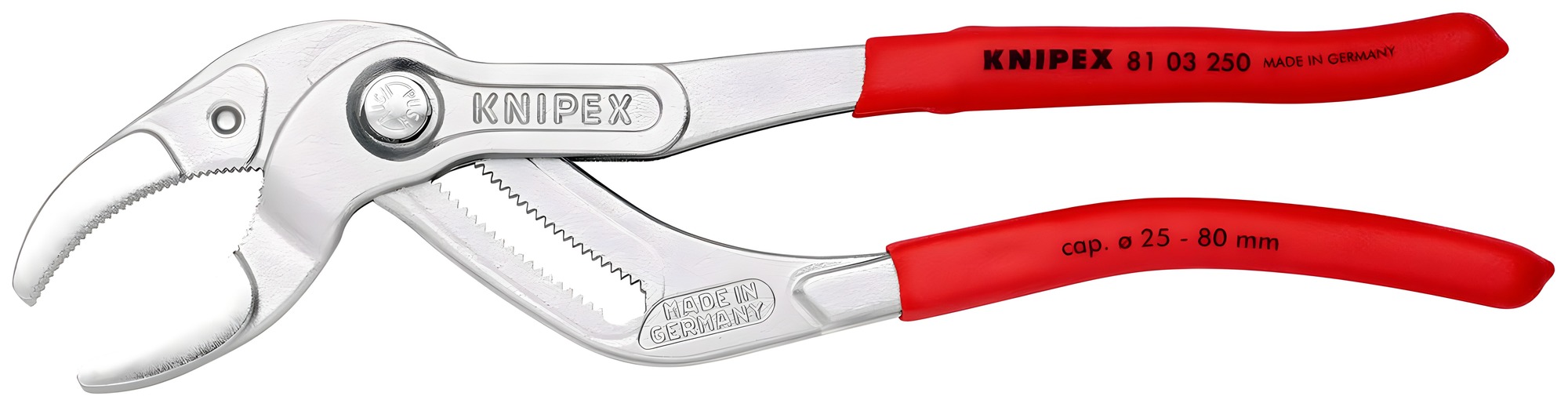 Kleště na sifony a krimpovací kleště pro konektory chromované 250 mm  - 8103250