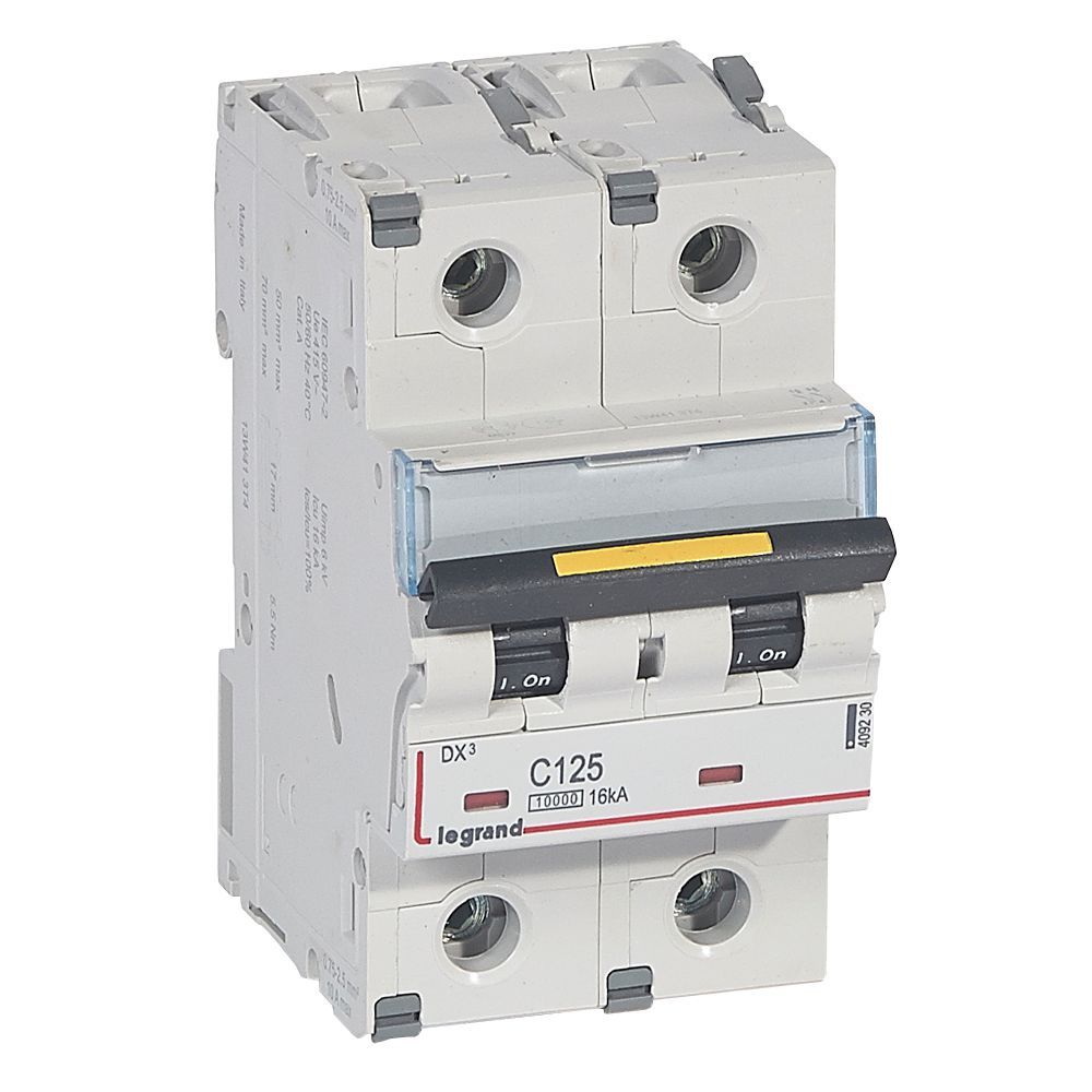 Jistič dvoupolový LEGRAND 409230 DX3 2P C125 10000A/16KA