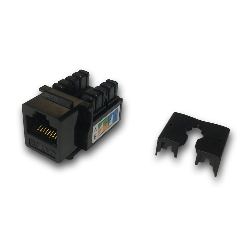 UTP Keystone CAT5e RJ45 (DUAL) MINI černý