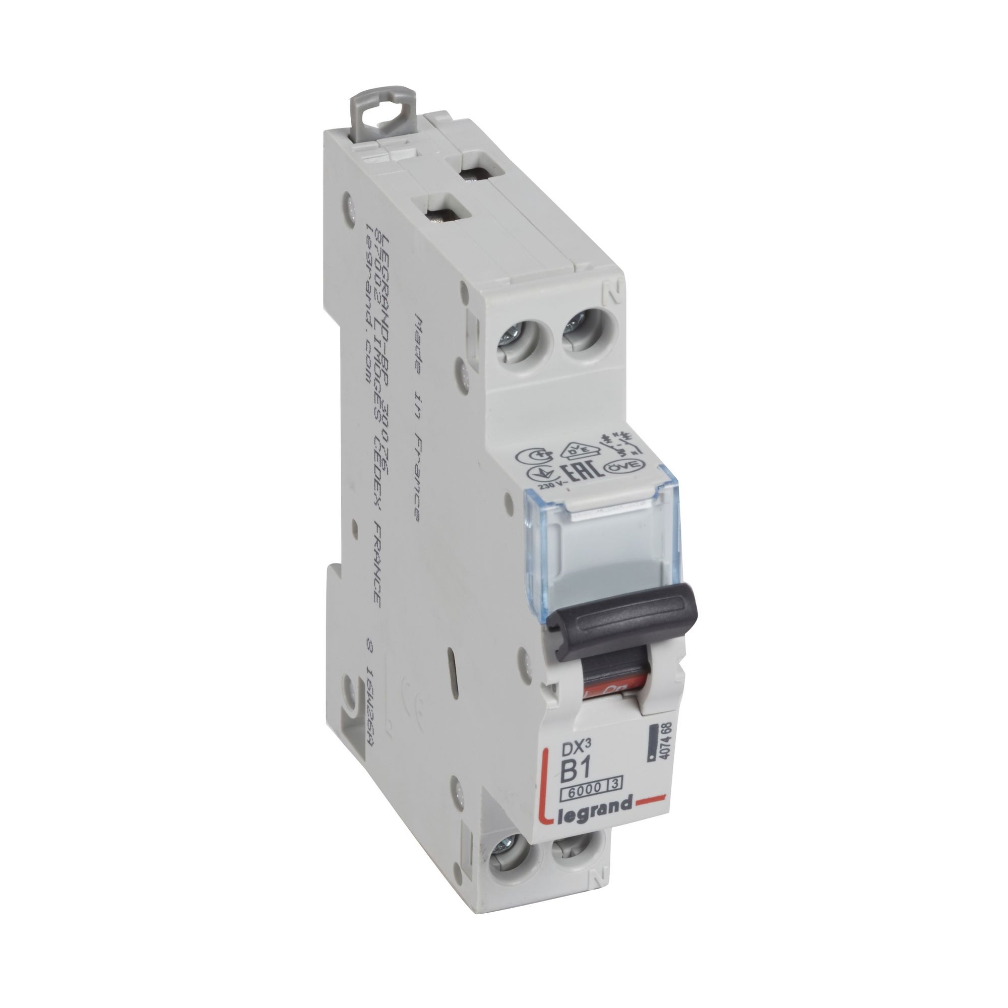 Jistič dvoupolový LEGRAND 407468 DX3 1P+N B1 6/10KA