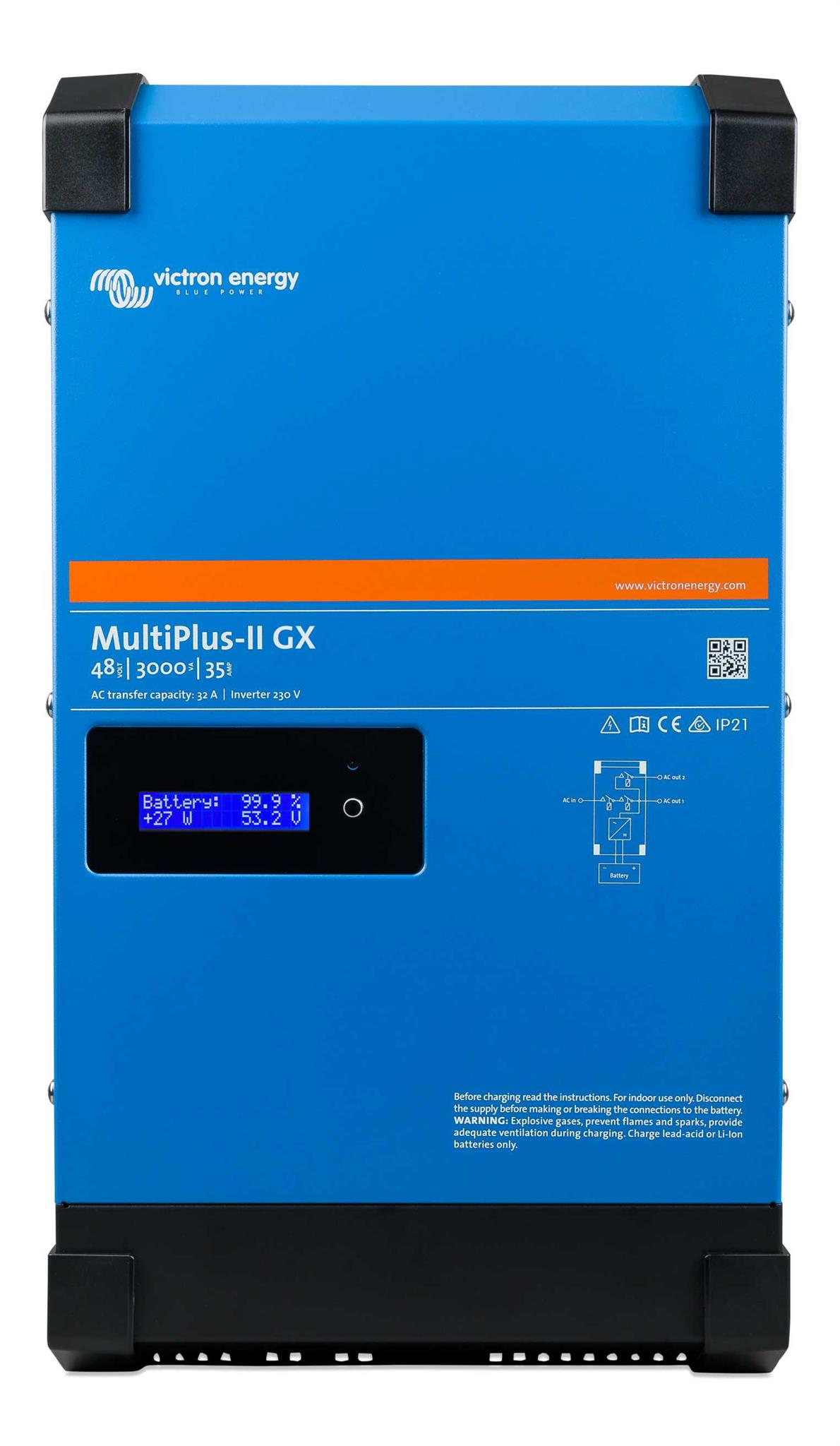Měnič/nabíječ Victron MultiPlus-II GX 48V/5000VA/70A-50A