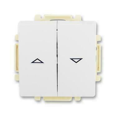 ABB 3557G-A89340 B1 Swing Spínač žaluziový jednopólový, řazení 1+1 s blokováním, s krytem