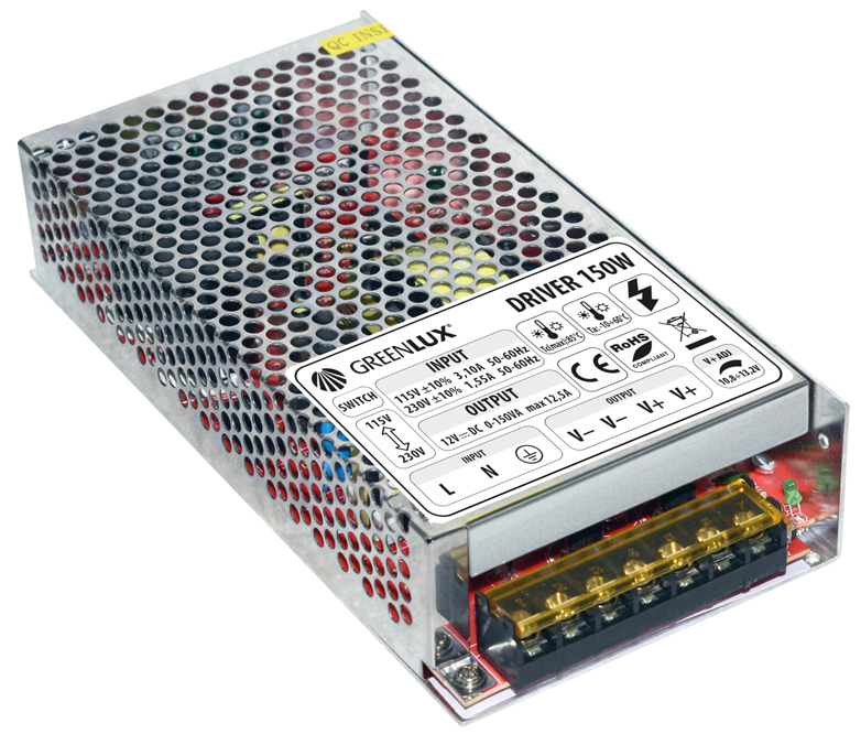 Napájecí zdroj LED GREENLUX DRIVER LED IP20 150W
