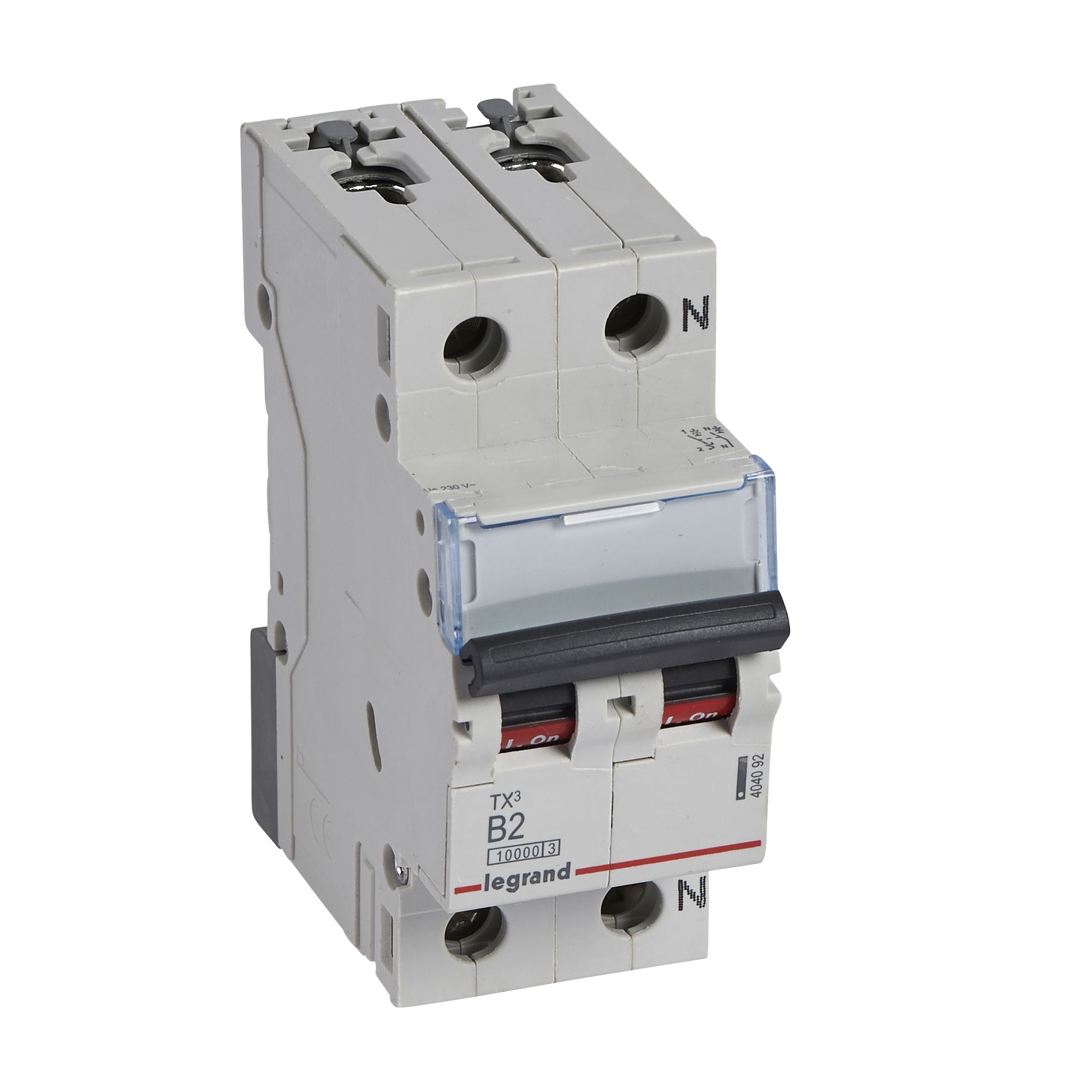 Jistič dvoupolový LEGRAND 404092 TX3 1+N B2 10000A