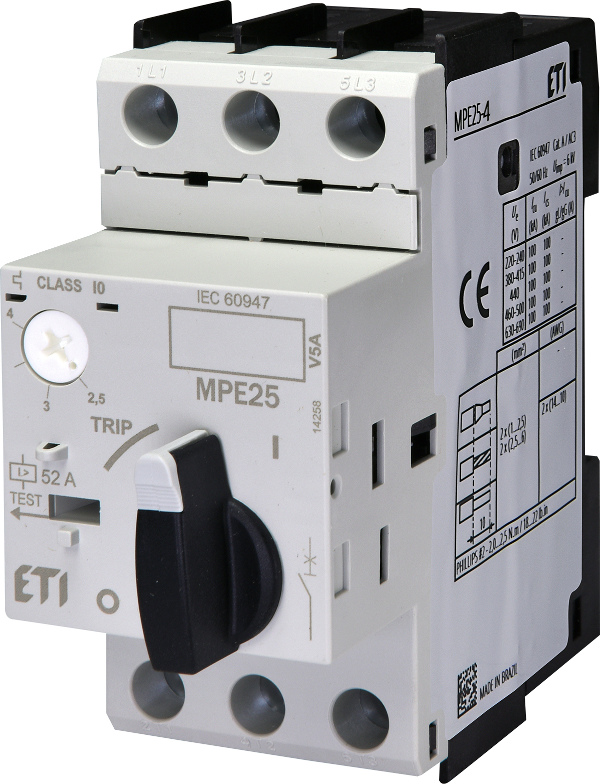 ETI 004648008 motorový spouštěč, MPE25-4,0