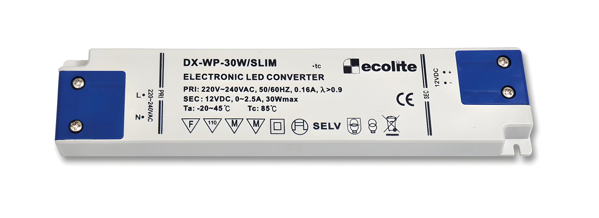 Napájecí zdroj LED ECOPLANET TRAFO SLIM 30W, IP20