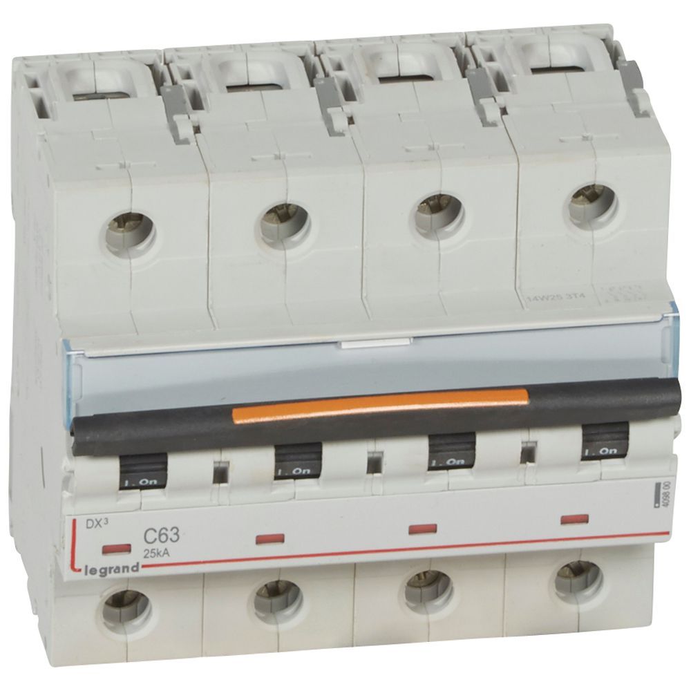 Jistič čtyřpolový LEGRAND 409800 DX3 4P C63 25KA