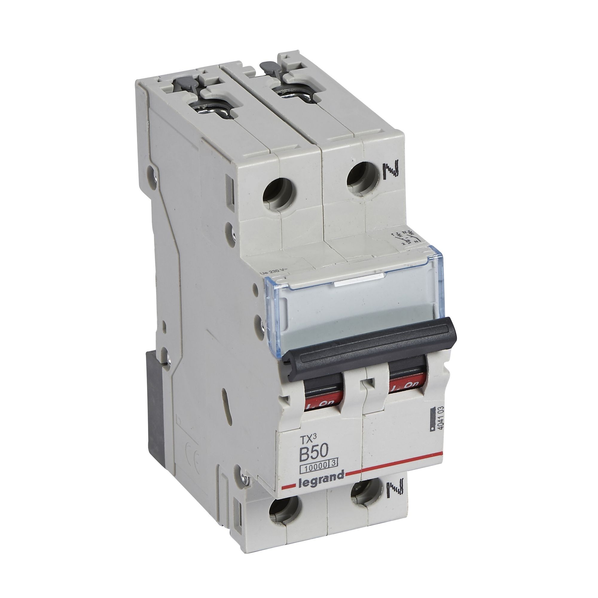 Jistič dvoupolový LEGRAND 404103 TX3 1+N B50 10000A