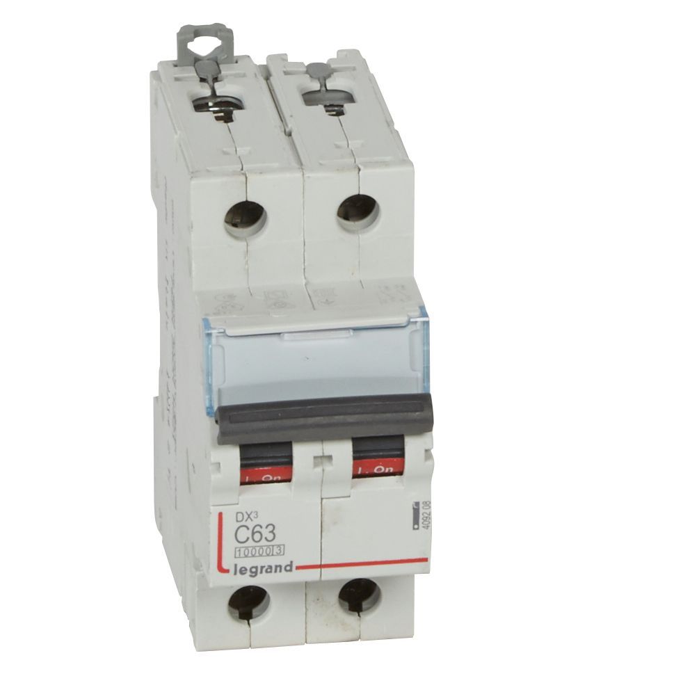 Jistič dvoupolový LEGRAND 409208 DX3 2P C63 10000A/16KA
