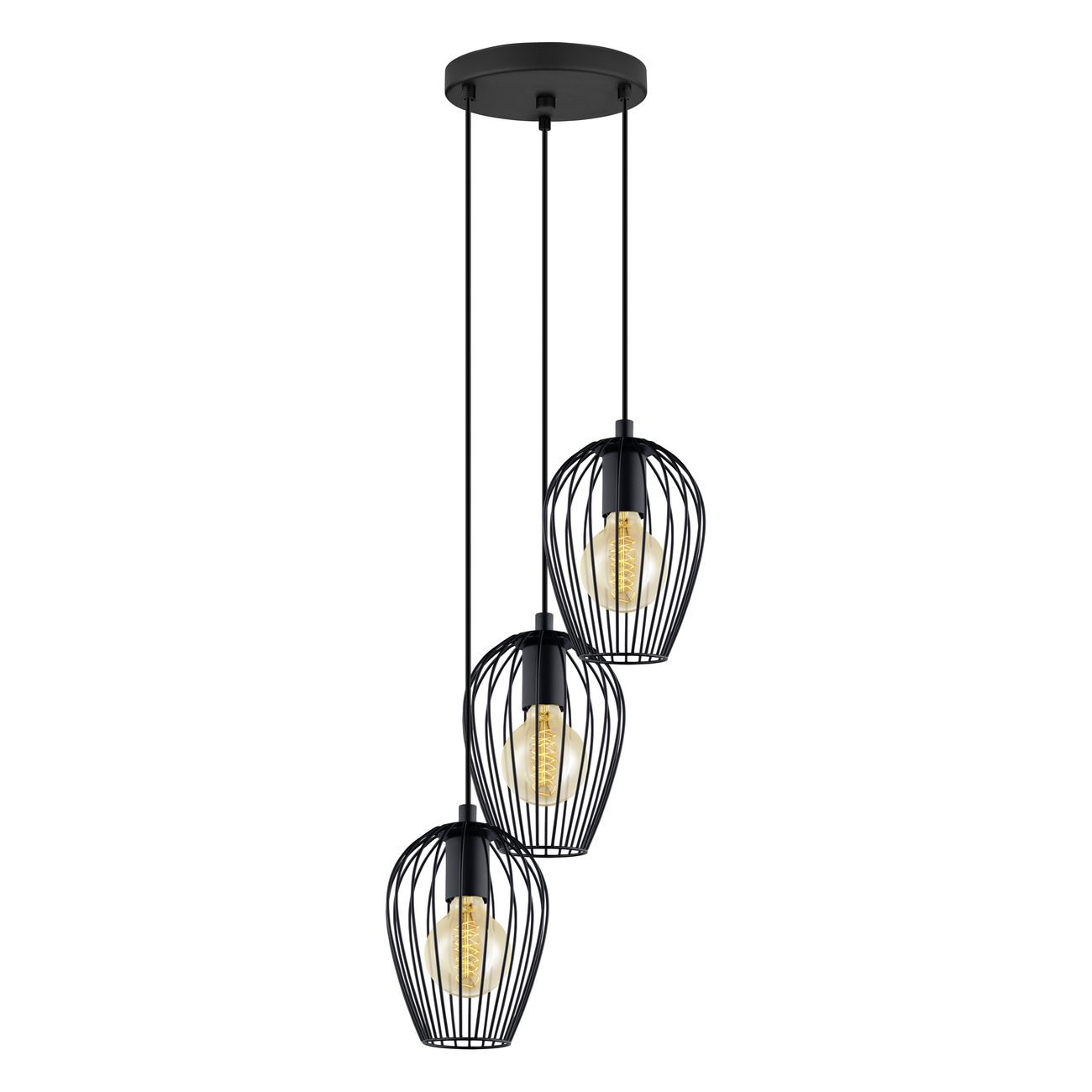 Závěsné svítidlo NEWTOWN černá O380 mm 3X60W EGLO