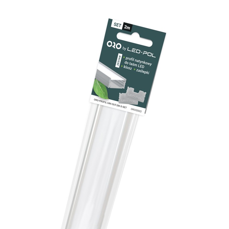 Set hliníkového profilu pro LED pásek LED-POL Profil Uni Out 2M S Set