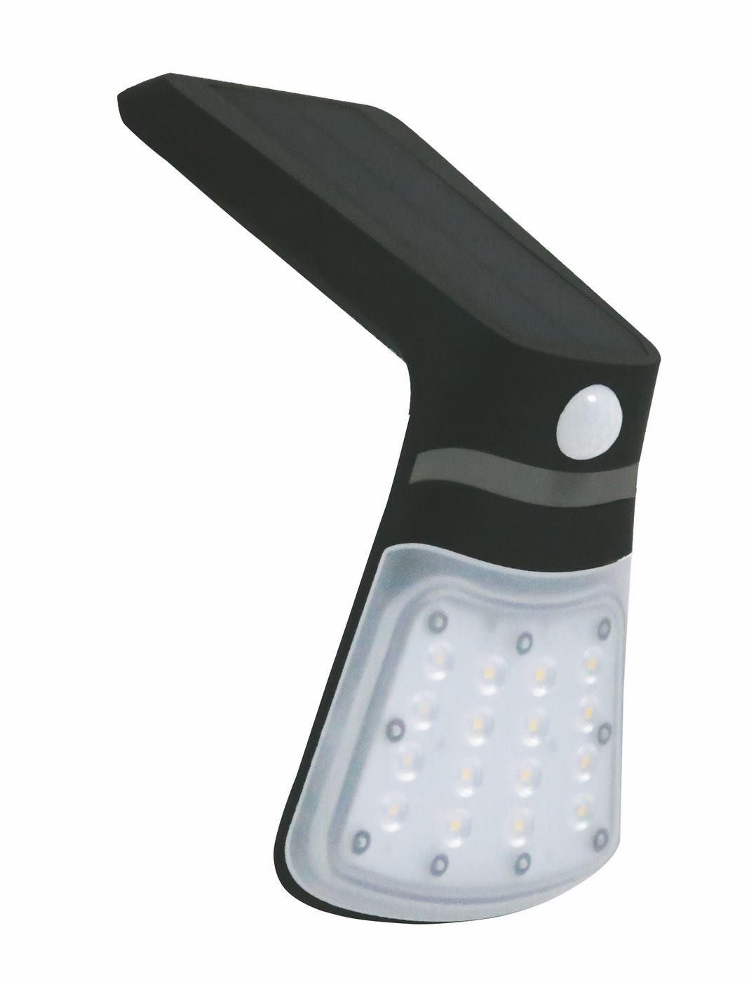 Svítidlo LED přisazené GREENLUX FOX SOLAR PIR 16LED B , senzor, neutrální bílá, černá