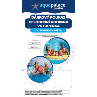 AQUAPALACE Vstupenka voda - rodinná