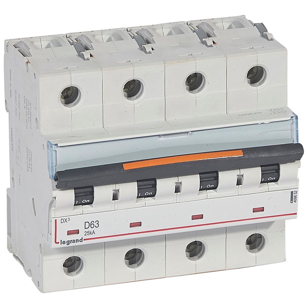 Jistič čtyřpolový LEGRAND 409852 DX3 4P D63 25KA