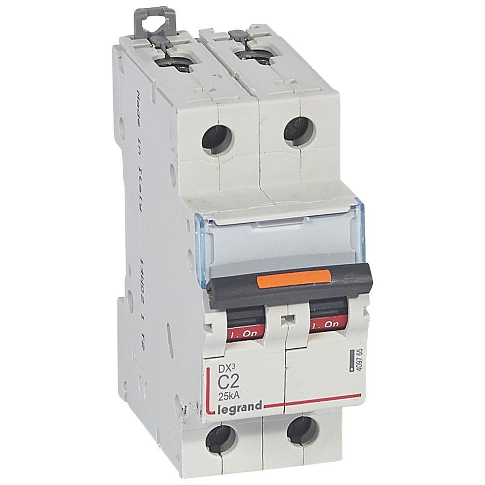 Jistič dvoupolový LEGRAND 409765 DX3 2P C2 25KA