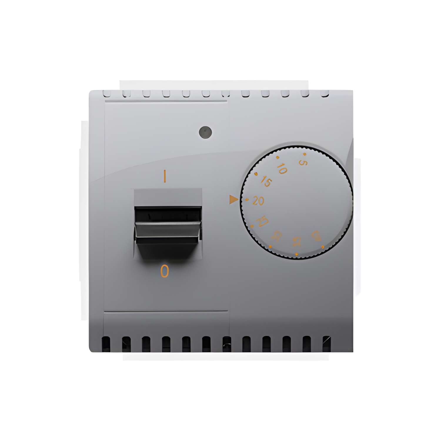Termostat SIMON BASIC BMRT10W.02/21, s vnitř. tepl. senz., 16A/230V~, ocelová