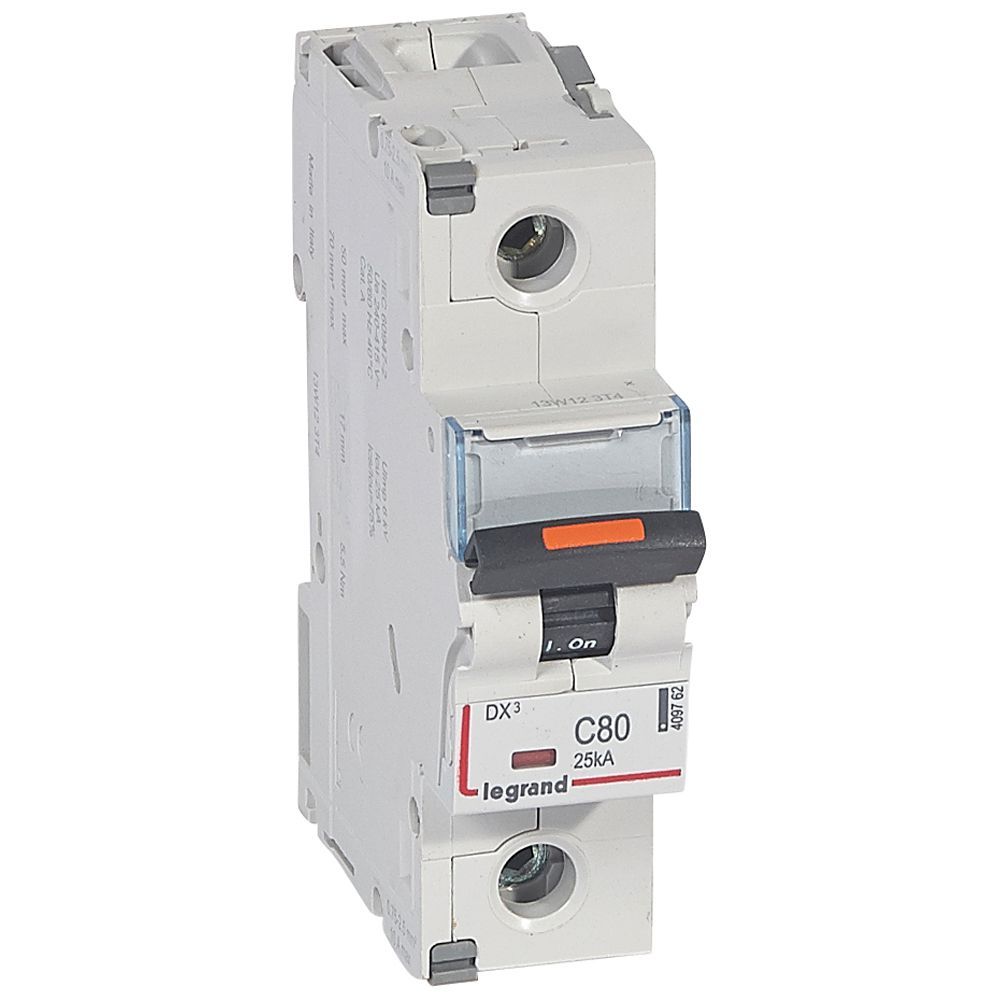 Jistič jednopólový LEGRAND 409762 DX3 1P C80 25KA