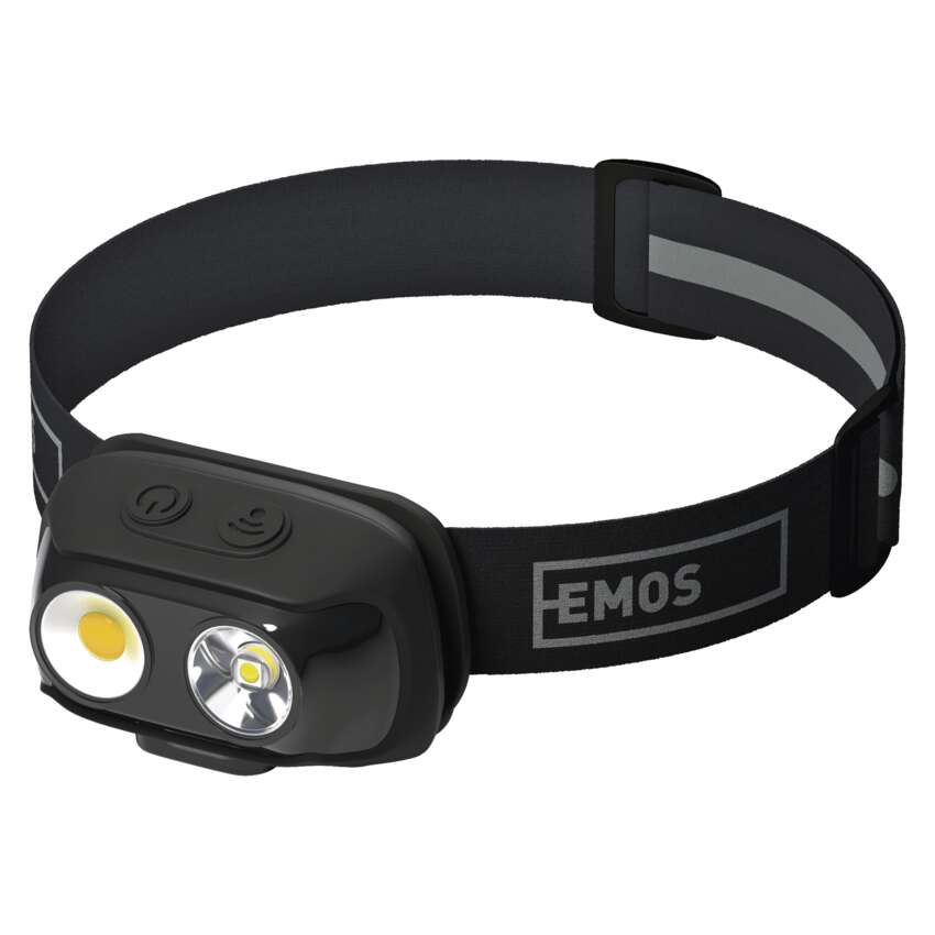 EMOS P3542 NABÍJECÍ ČELOVKA COB LED + LED TEPLÁ/NEUTRÁL. BÍLÁ