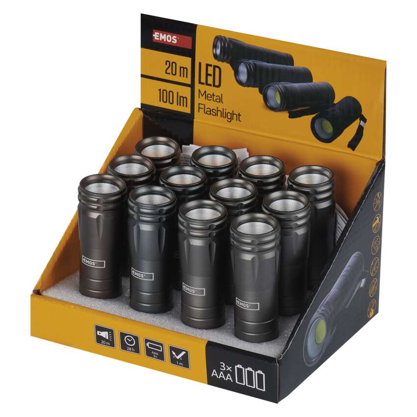 EMOS P4705 LED SVÍT.COB 3W 3×AAA 12 KS