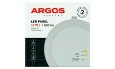 Argos LED panel vestavný, kruh 18W 1600LM IP20 CCT - Bílá