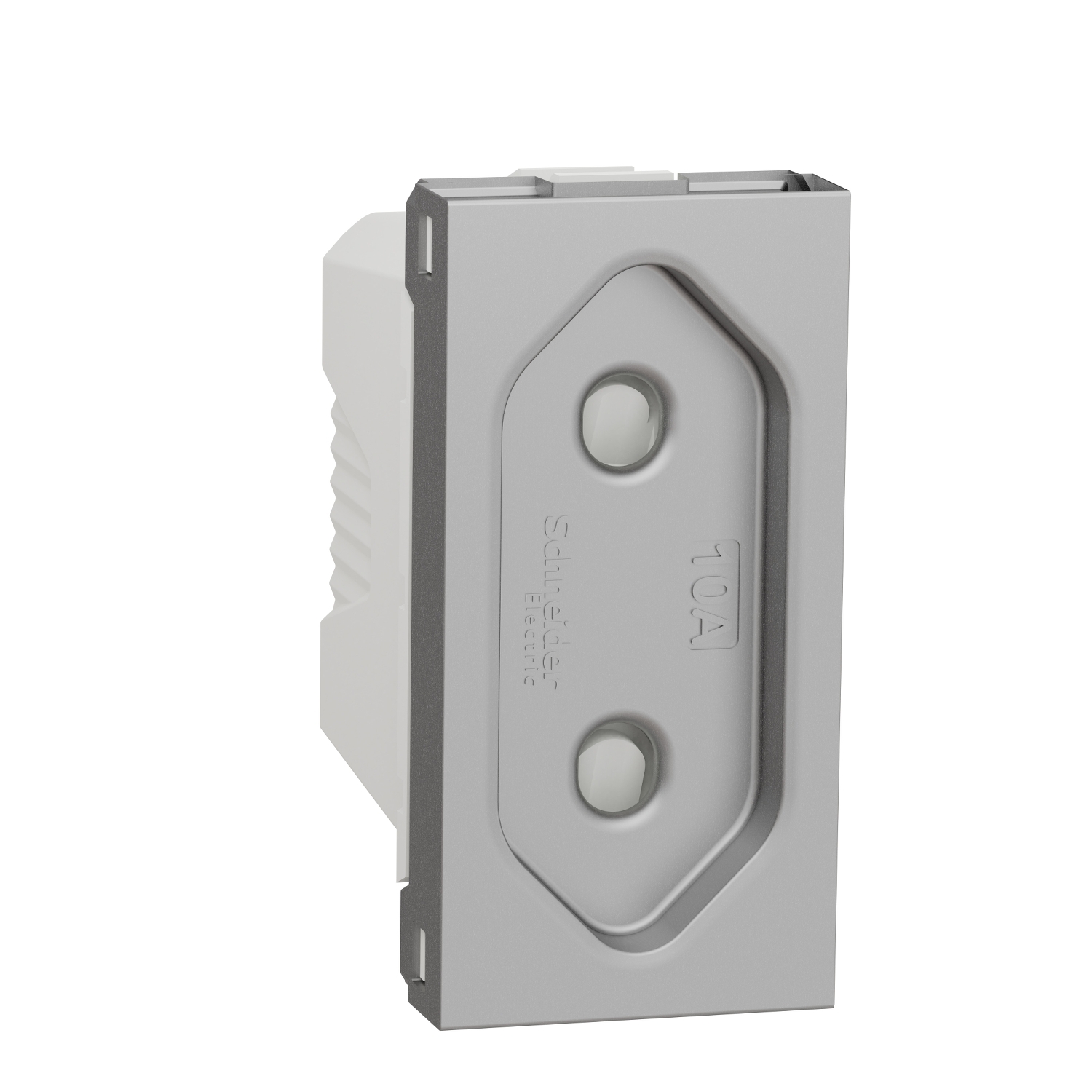 SCHN NU303130 Unica - Zásuvka 230V/10A pro ploché vidlice, 1M, Aluminium