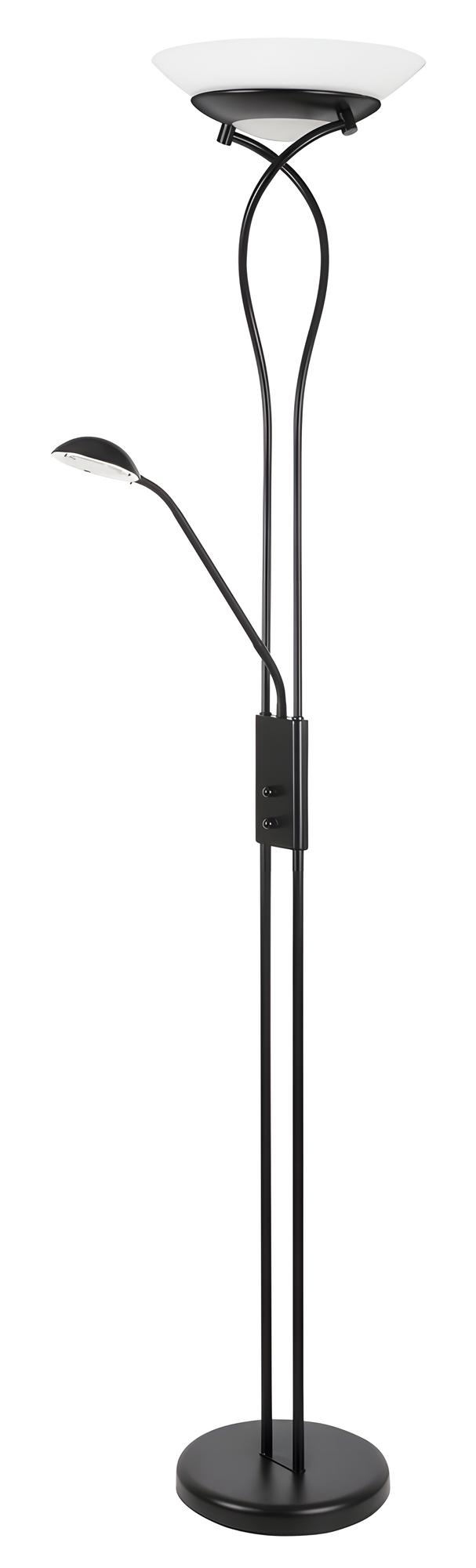 Stojací lampa Gamma Trend matná černá E27 2×15W RABALUX 4554