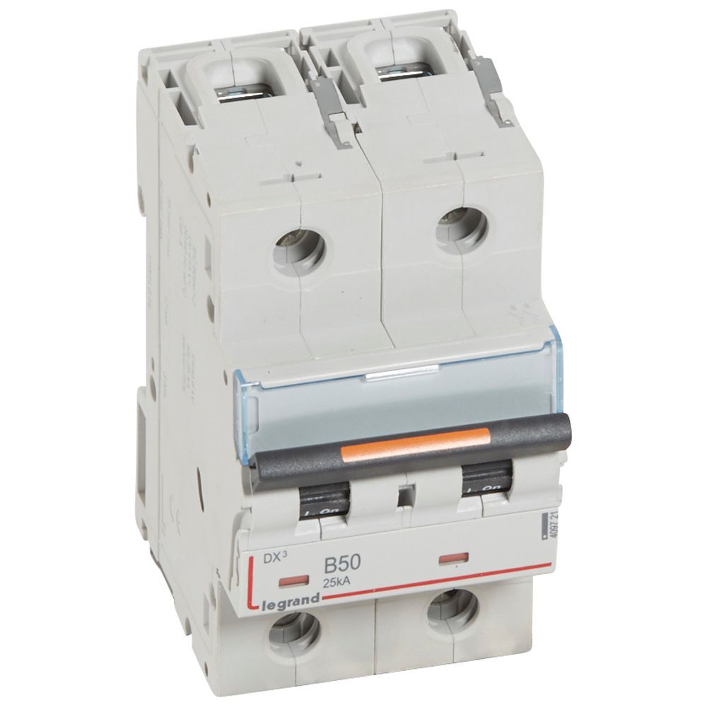 Jistič dvoupolový LEGRAND 409721 DX3 2P B50 25KA