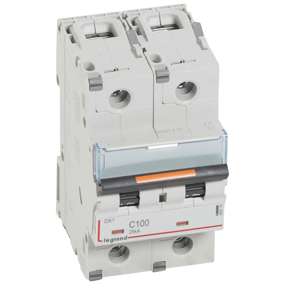 Jistič dvoupolový LEGRAND 409776 DX3 2P C100 25KA