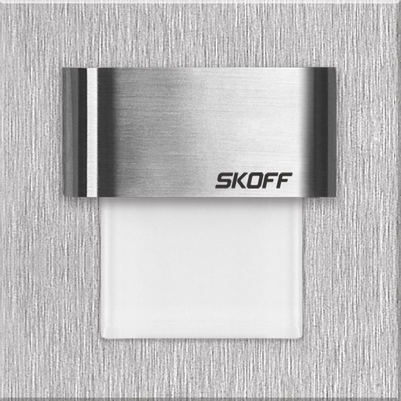 Orientační LED svítidlo SKOFF Tango mini modrá 0,4W 10 V DC IP66 INOX