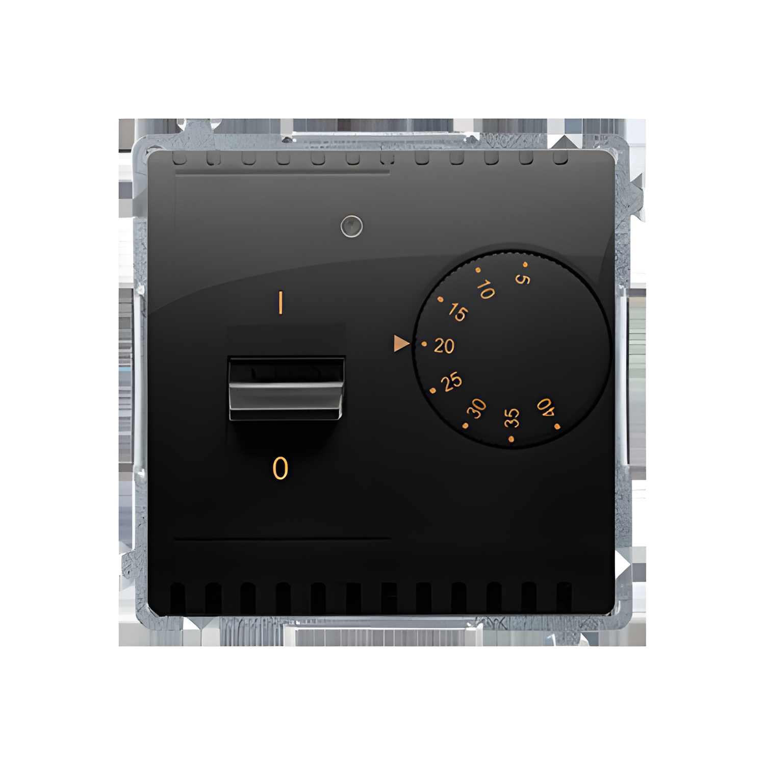 Termostat SIMON BASIC BMRT10ZS.02/49, s vněj. tepl. senz. NTC-03, 16A/230V~, černá mat