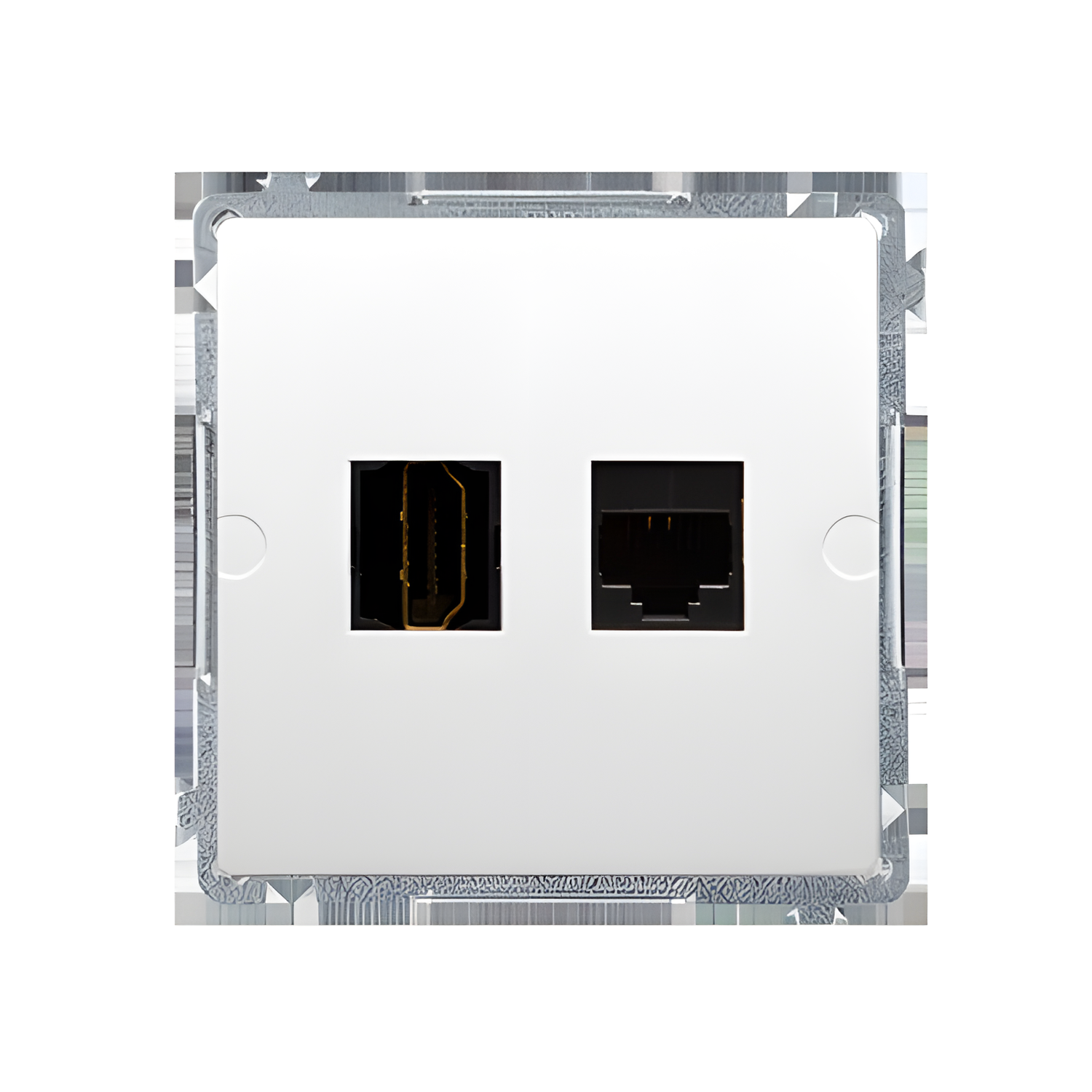 Zásuvka HDMI+datová SIMON BASIC BMGHRJ45.01/11, RJ45 kat. 6 (přístroj s krytem), bílá