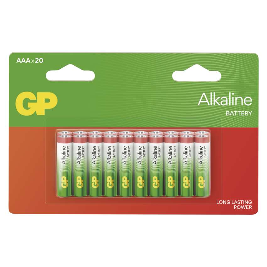 Baterie alkalická GP B0412L ALKALINE AAA (LR03) 20BL