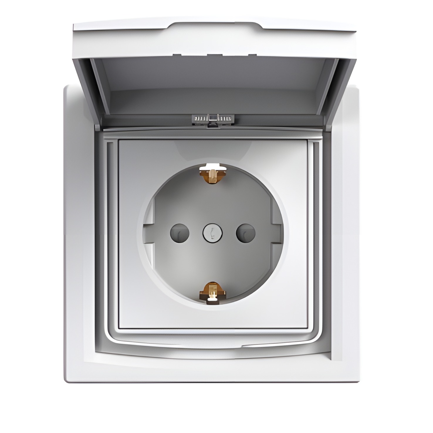 SCHN EPH3100321 Asfora - Zásuvka SCHUKO 250V 16A, clonky, IP44, bílá